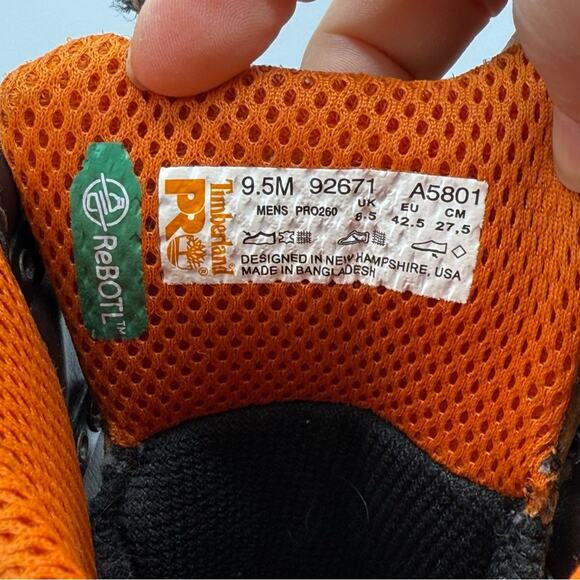 Timberland Pro, Men's Boondock 8" Composite Toe Waterproof Work Boot. Size 9.5M - Picture 6 of 11